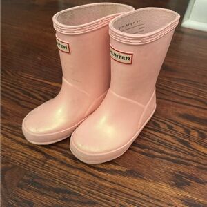 Hunter iridescent Blush Pink Waterproof Boots